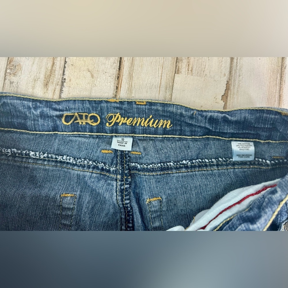 Cato Premium Jeans Women's 10 32x32 Blue Straight Leg high Rise - Picture 5 of 11